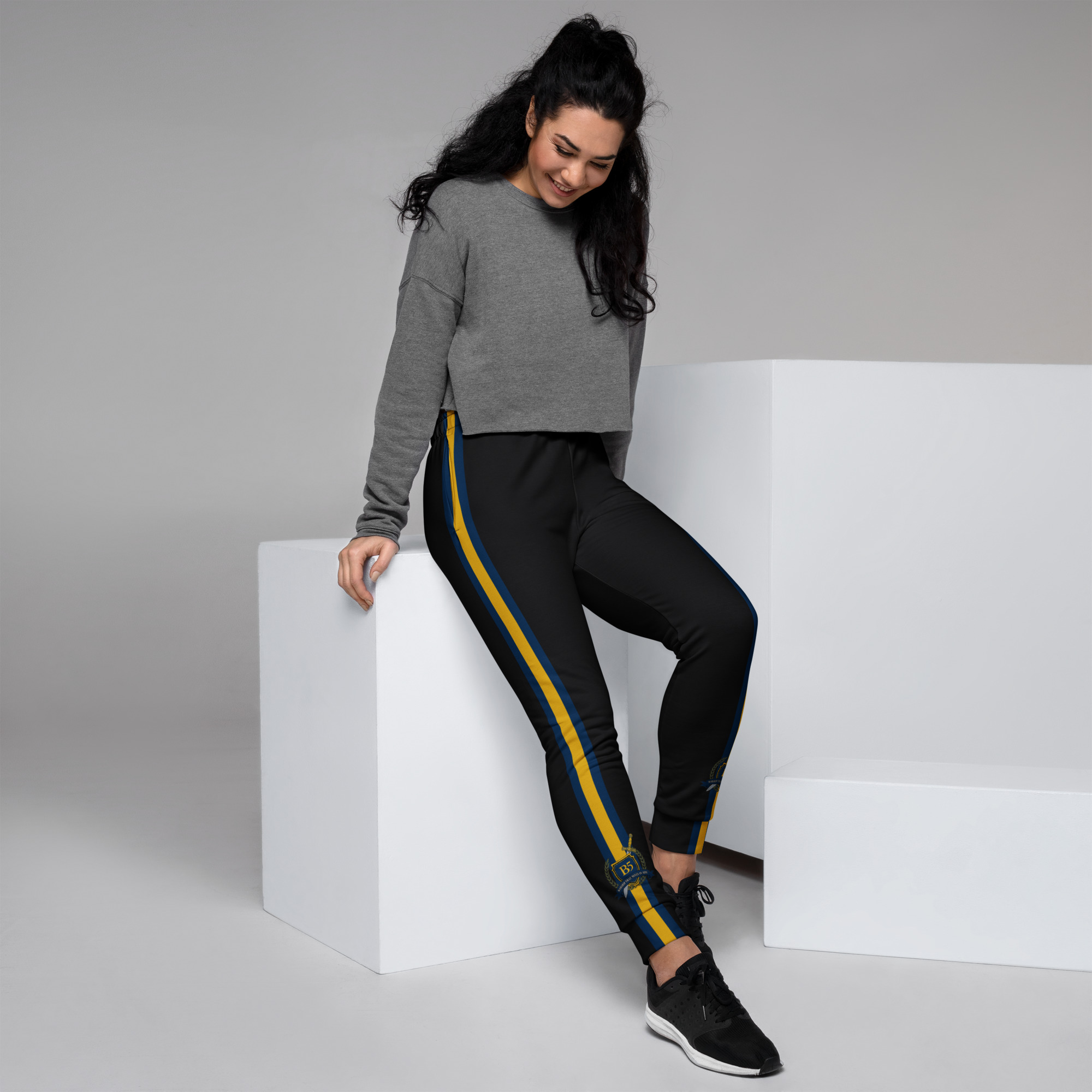 B5 "Logo" Side-Stripe Joggers For Women — Drop 001