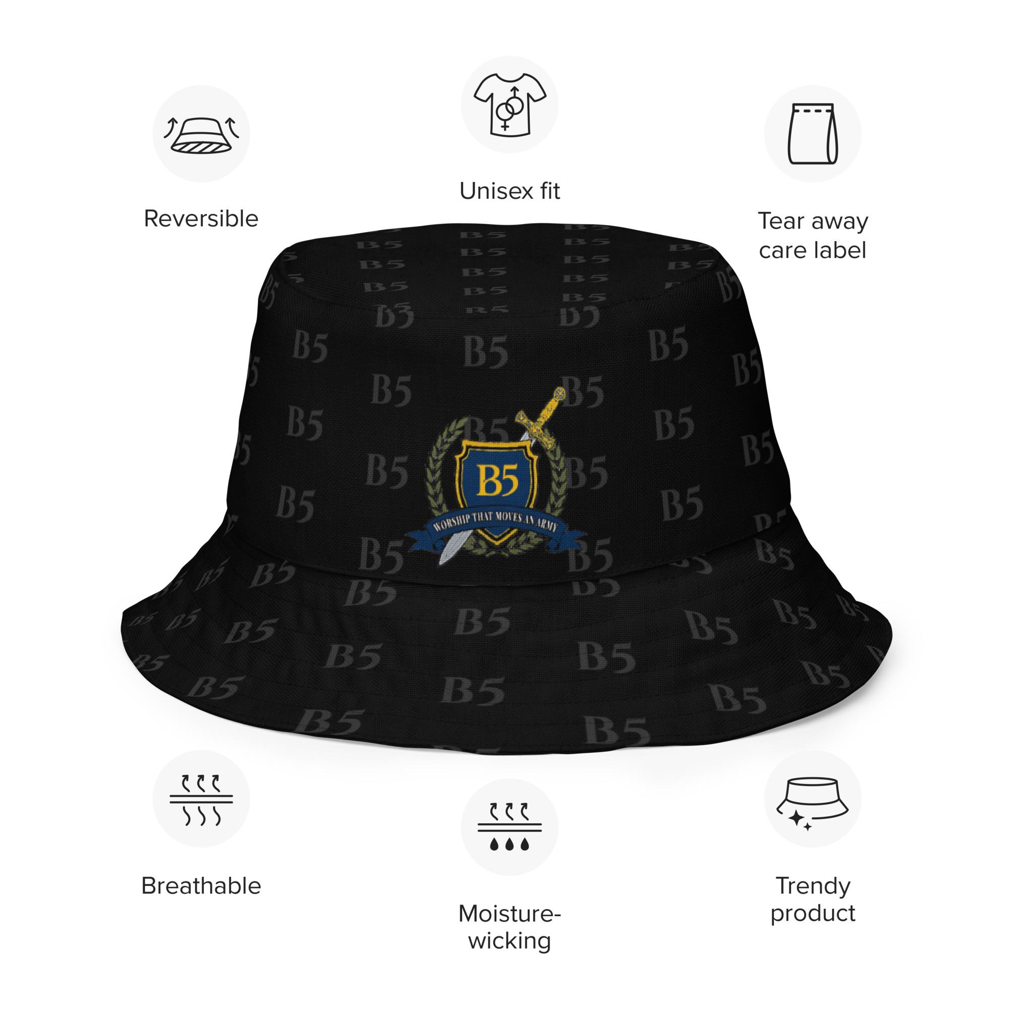 B5 "First Formation" Monogram Bucket Hat - Unisex - Drop 001 - Image 7