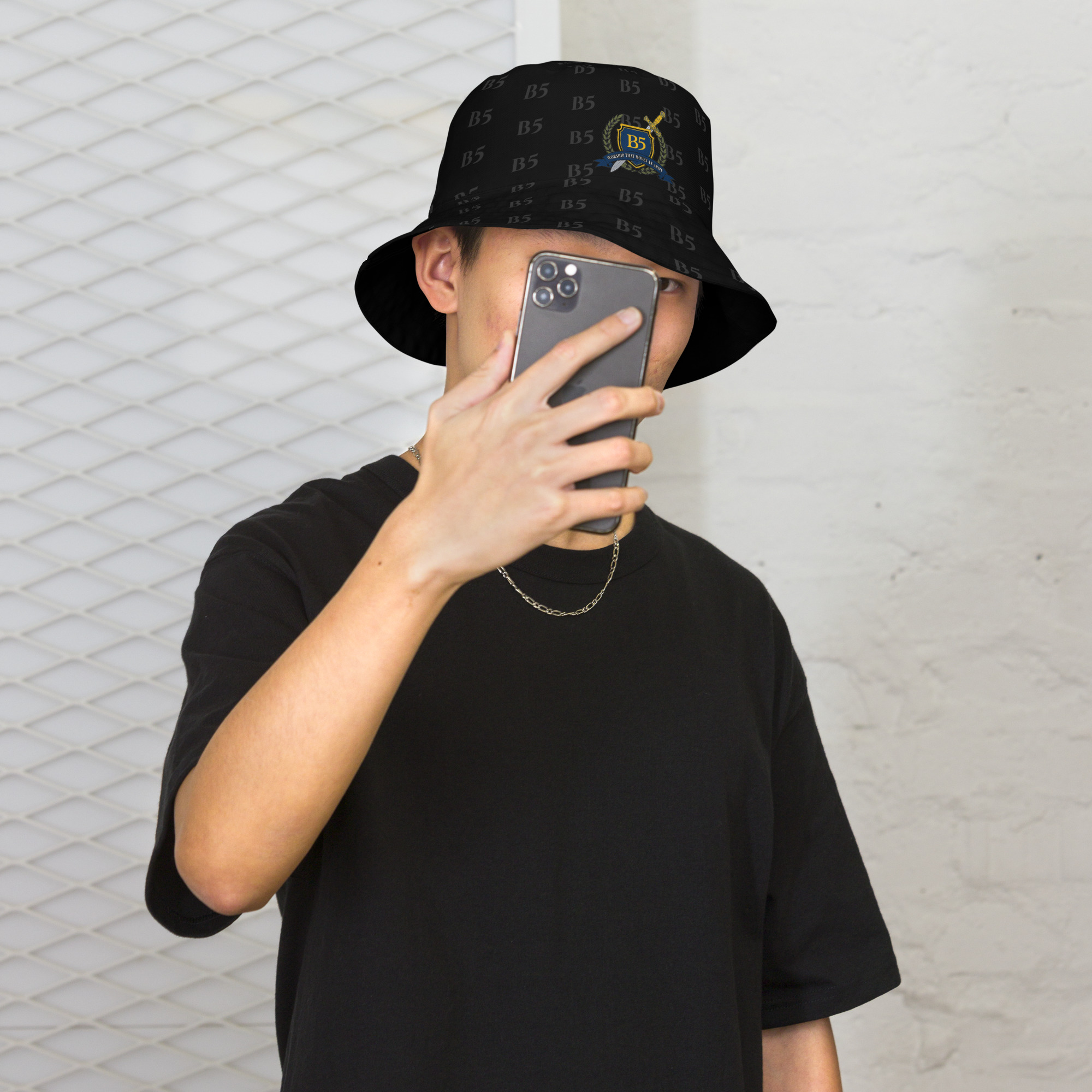 B5 "First Formation" Monogram Bucket Hat - Unisex - Drop 001 - Image 6