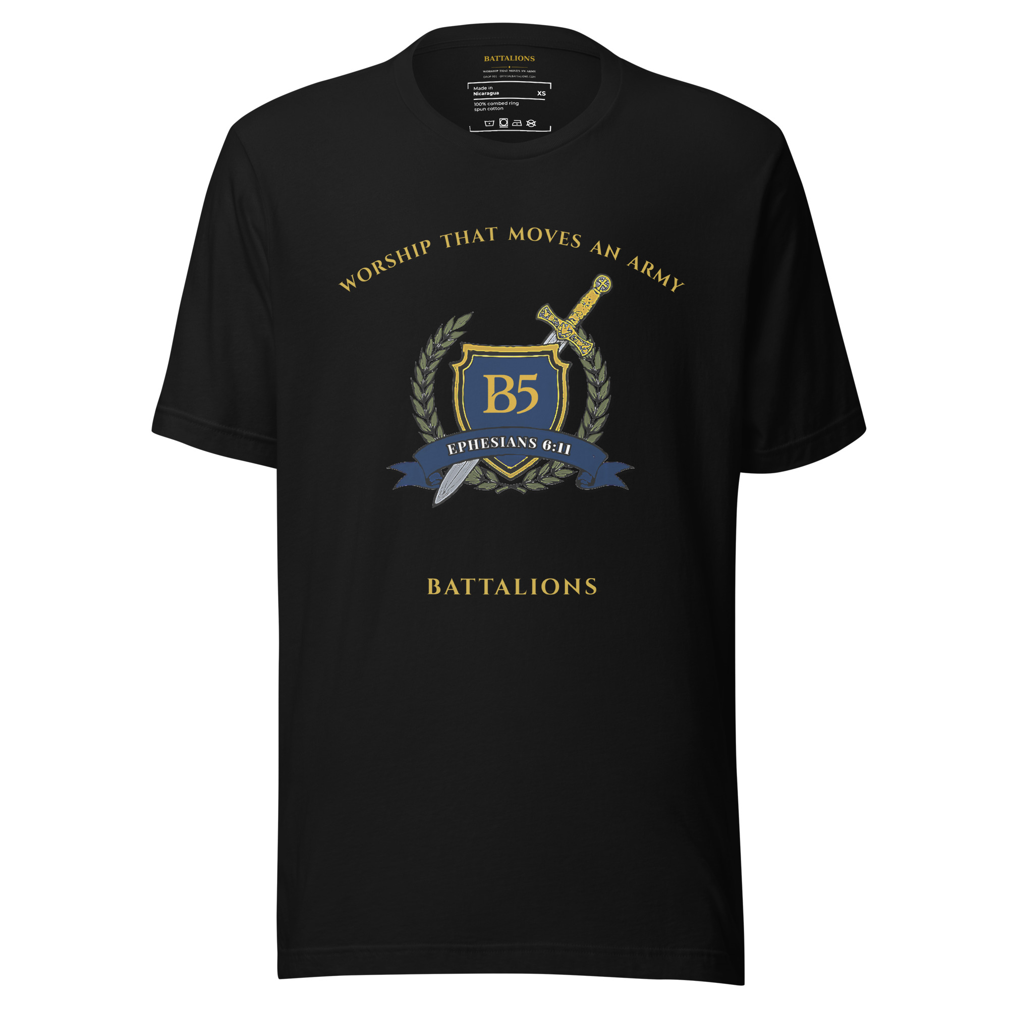 B5 Shield Bearer Tee | Worship That Moves An Army — Drop 001 - Image 2