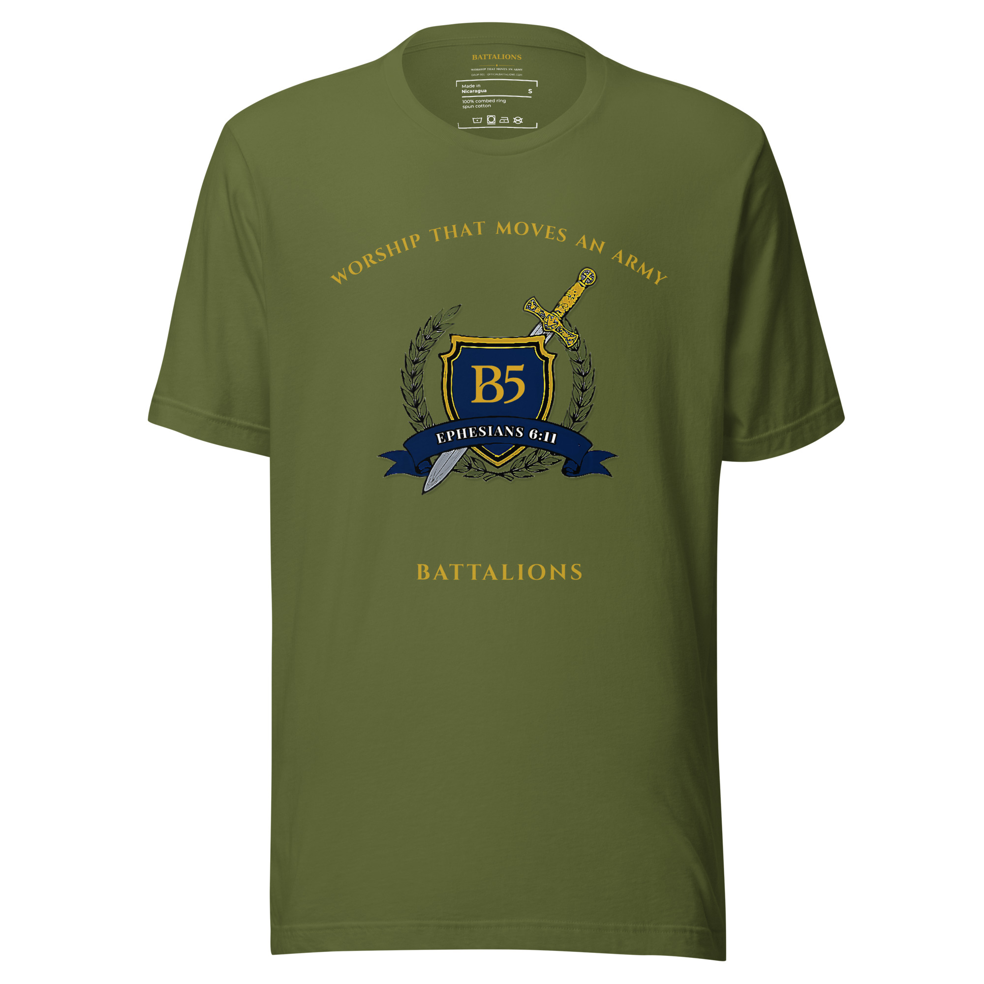 B5 Shield Bearer Tee | Worship That Moves An Army — Drop 001 - Image 4